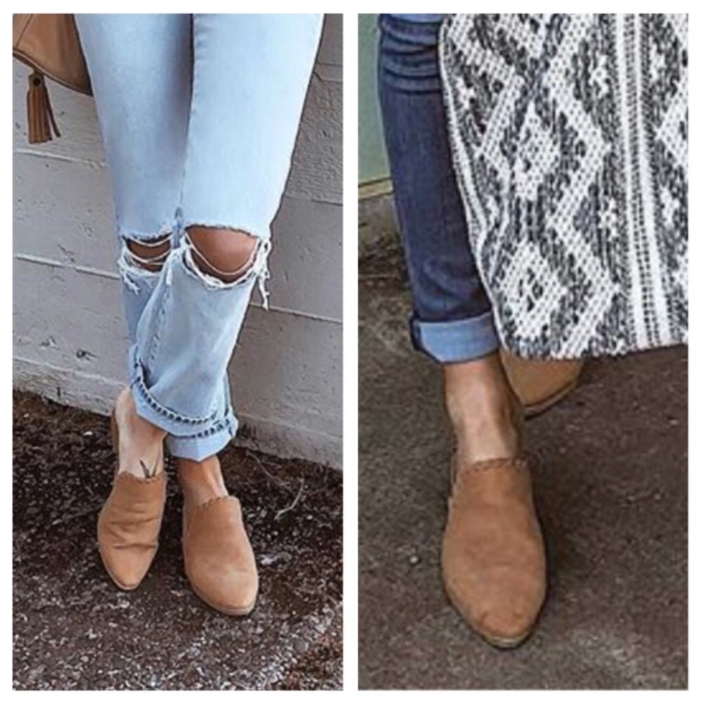 Vegan Leather Slip On Flats Braided Stitch Loafers - Picture 4 of 5